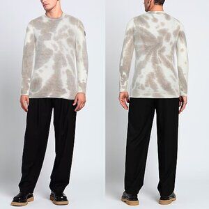 NWT New $370 Ungaro Tie Dye White Beige Wool Blend Made In Italy Sweater Size XL